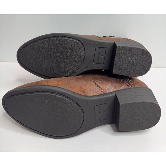 Sun + Stone Boots Womens Brown Double Zip Size 5 Almond Toe Cushioned NEW - Picture 8 of 8